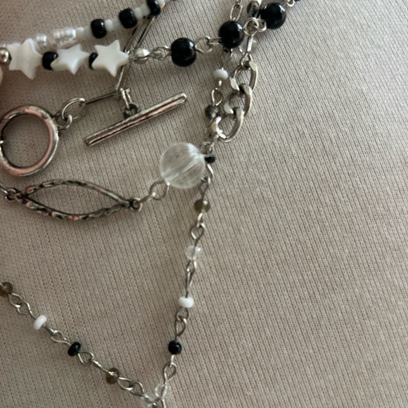 Free People Black Starry Layered Necklace - Picture 4 of 7